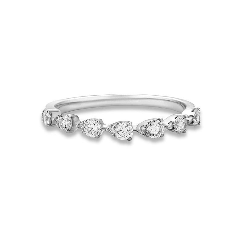 JUSSAN Pave Minimal Luxe Sterling Silver Ring