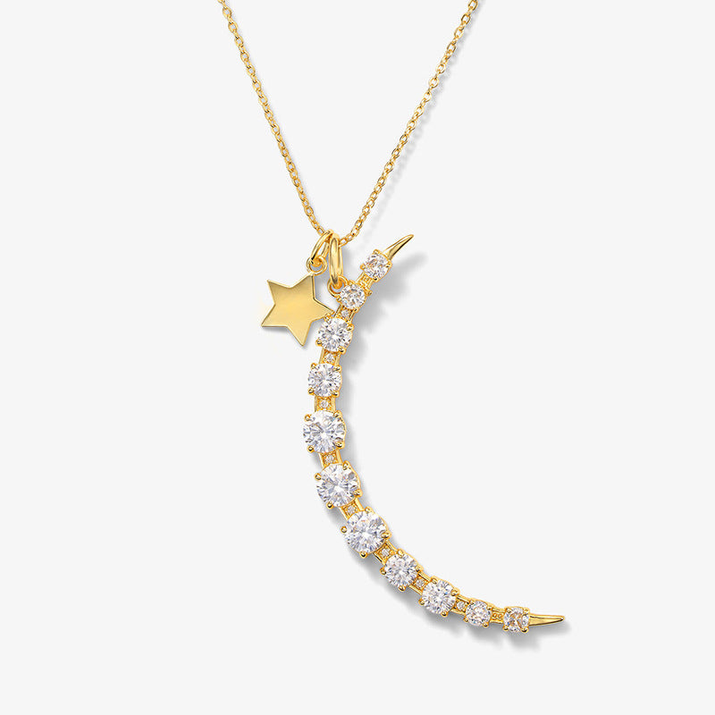 JUSSAN Starlight Pave Sterling Silver Necklace