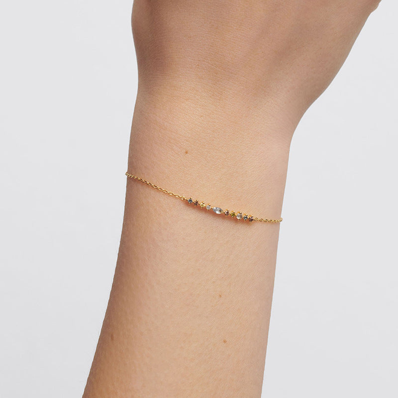 JUSSAN Pave Minimal Luxe Sterling Silver Bracelet