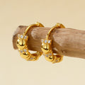 JUSSAN Pave Ear Cuff Sterling Silver Earrings