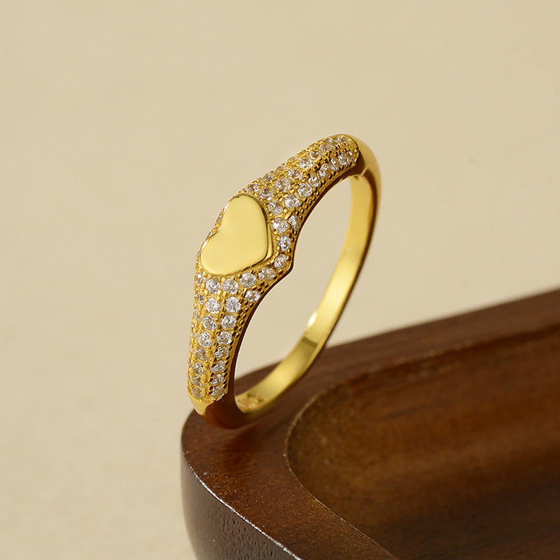 JUSSAN Heart Luxe Sterling Silver Ring
