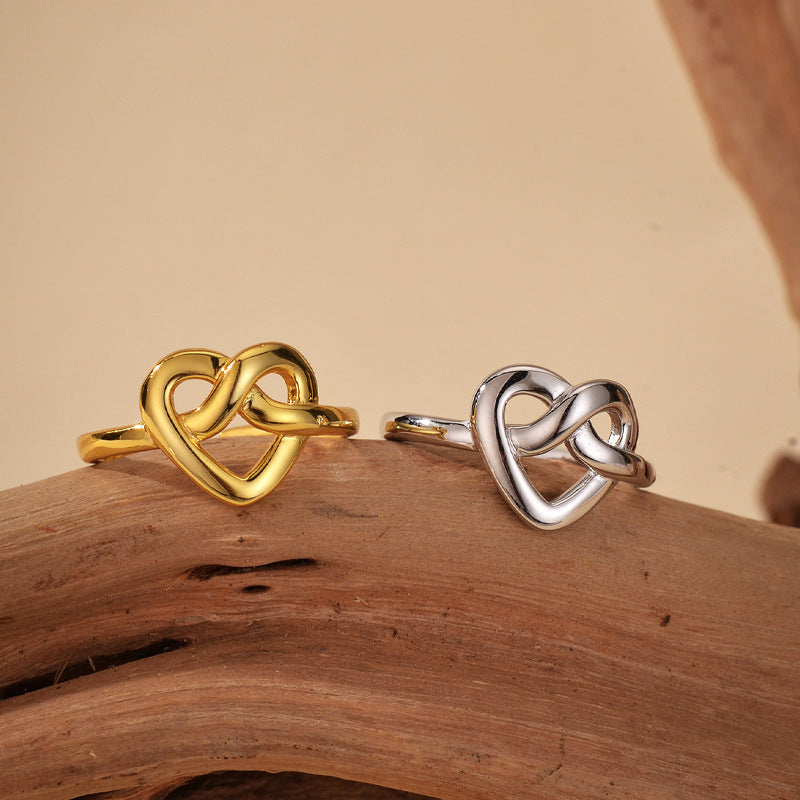 JUSSAN Heart Minimal Luxe Sterling Silver Ring