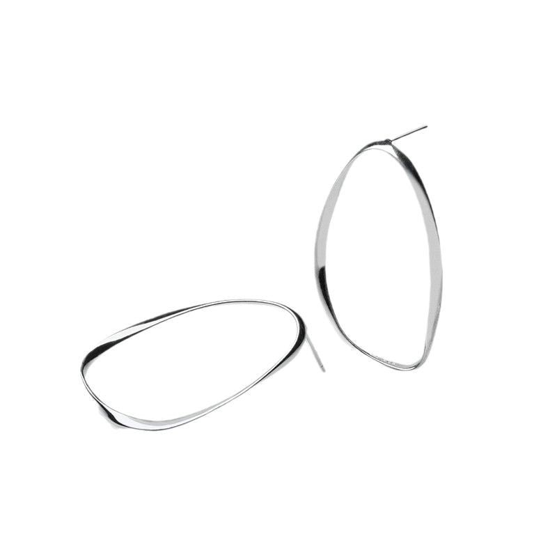 JUSSAN Hoop Minimal Luxe Sterling Silver Earrings