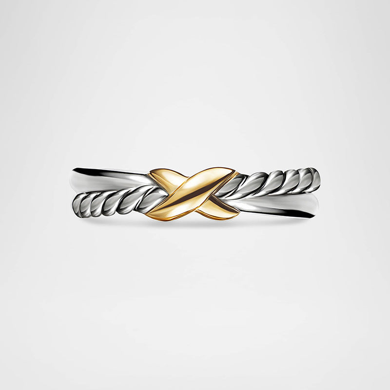 JUSSAN Cross Minimal Luxe Sterling Silver Ring