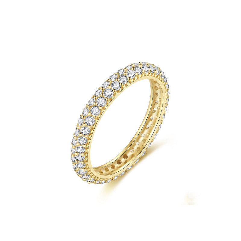 JUSSAN Pave Sterling Silver Ring