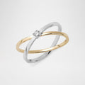 JUSSAN Cross Minimal Luxe Sterling Silver Ring