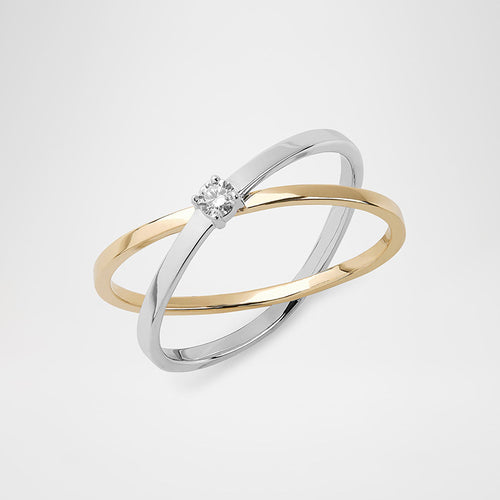 JUSSAN Cross Minimal Luxe Sterling Silver Ring