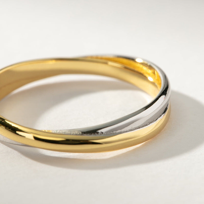 JUSSAN Cross Minimal Luxe Sterling Silver Ring
