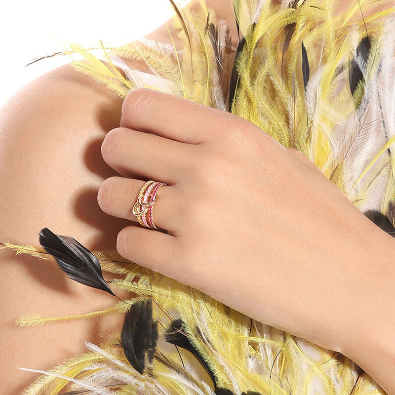 JUSSAN Pave Sterling Silver Ring