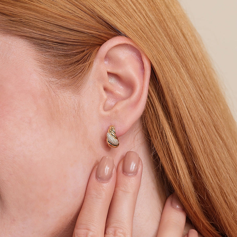 JUSSAN Pave Luxe Sterling Silver Earrings