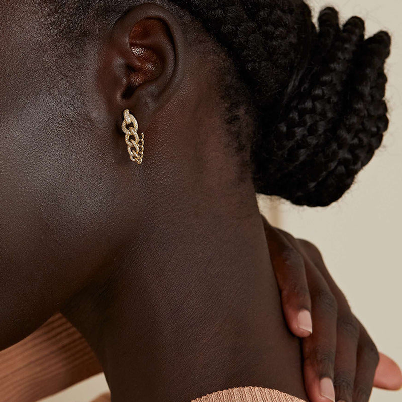 JUSSAN Pave Luxe Sterling Silver Earrings