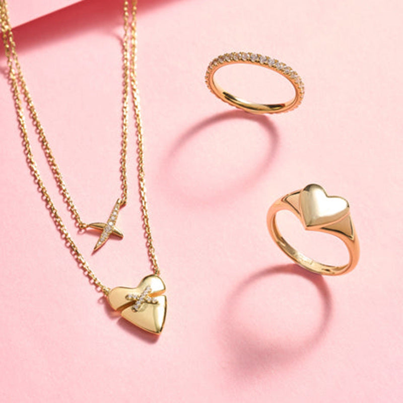 JUSSAN Heart Minimal Luxe Sterling Silver Necklace