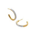 JUSSAN Pave Minimal Luxe Sterling Silver Earrings