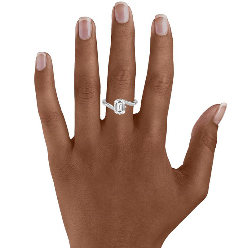 JUSSAN Pave Minimal Luxe Sterling Silver Ring