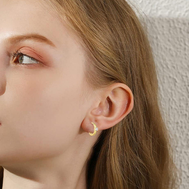 JUSSAN Hoop Minimal Luxe Sterling Silver Earrings