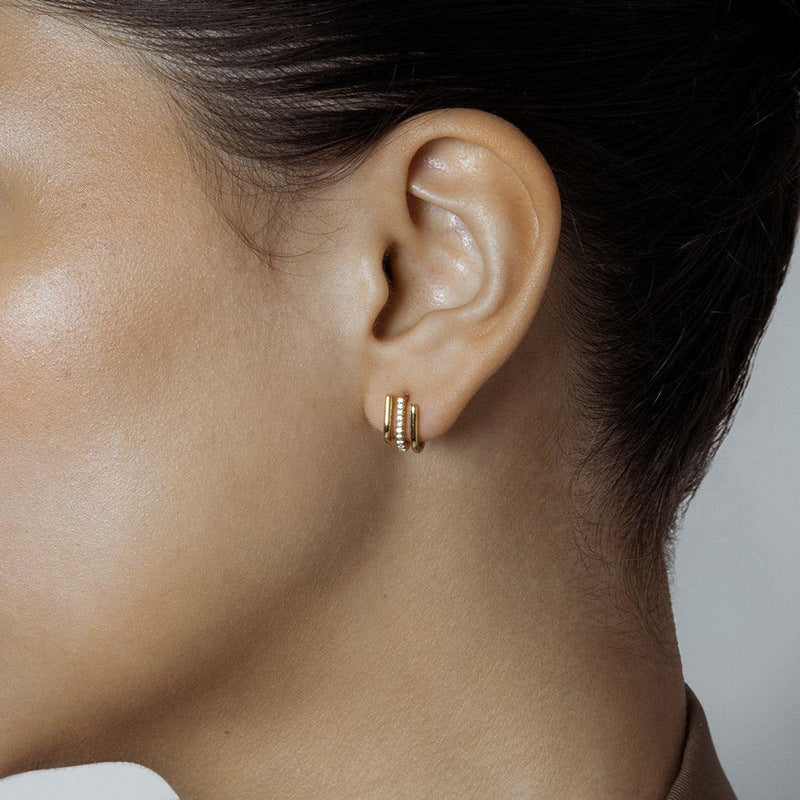 JUSSAN Pave Luxe Sterling Silver Earrings