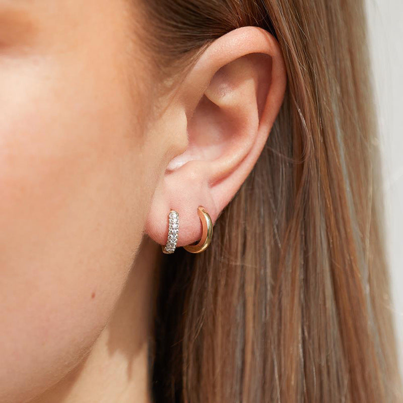 JUSSAN Pave Luxe Sterling Silver Earrings
