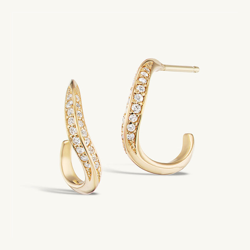 JUSSAN Pave Luxe Sterling Silver Earrings