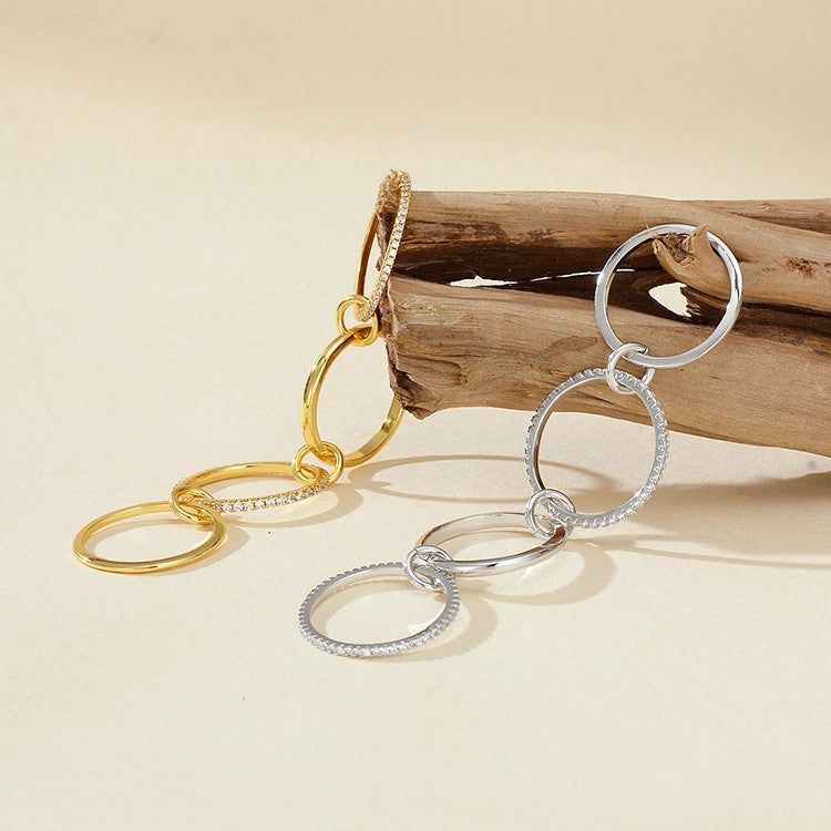 JUSSAN Pave Sterling Silver Ring