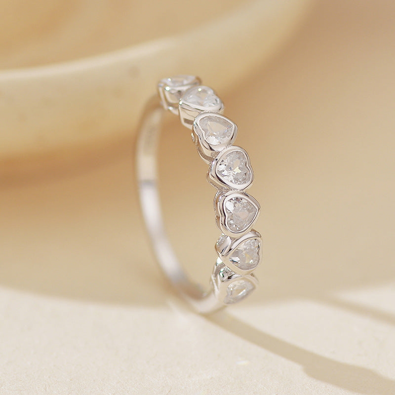 JUSSAN Starlight Heart Sterling Silver Ring