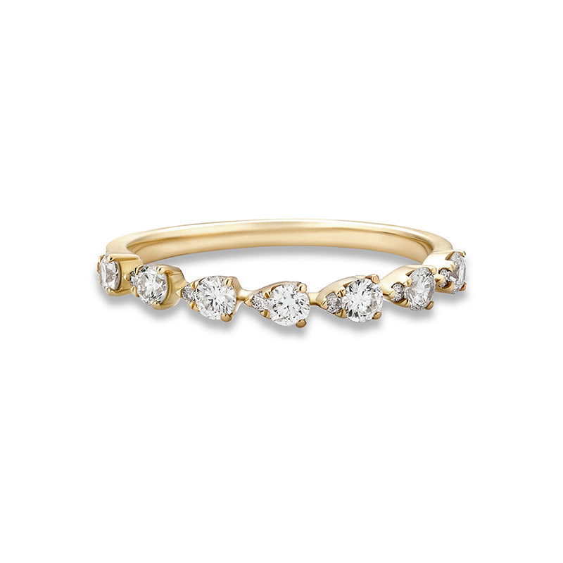 JUSSAN Pave Minimal Luxe Sterling Silver Ring