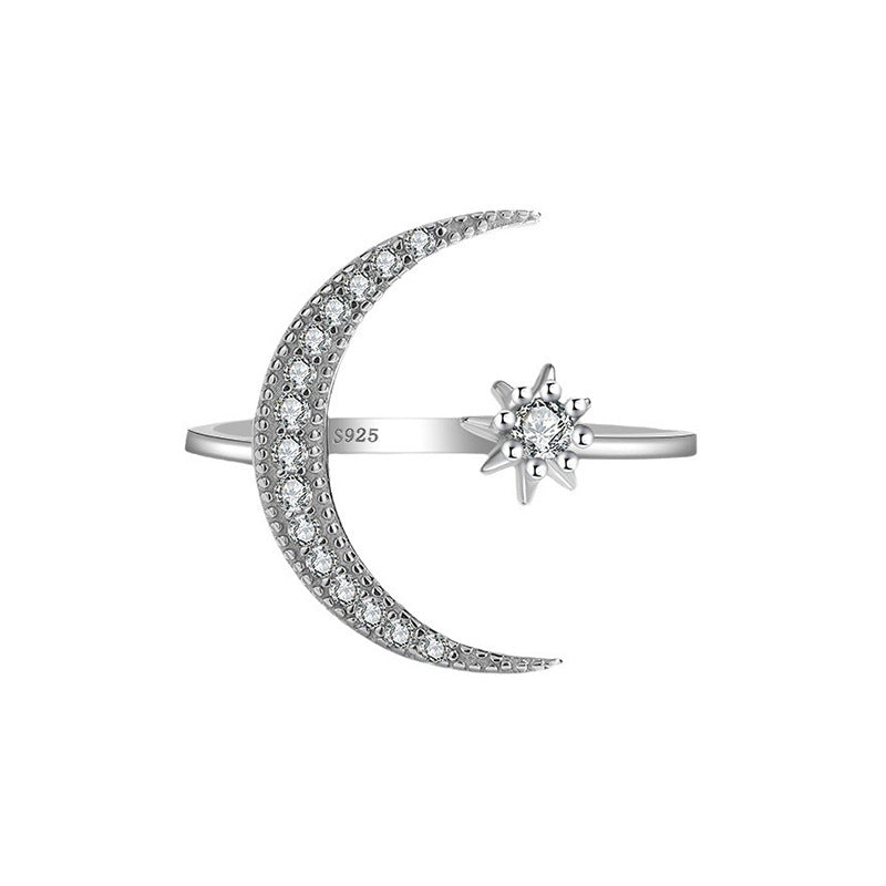 JUSSAN Star Moon Luxe Sterling Silver Ring