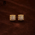 JUSSAN Geometric Pave Sterling Silver Earrings