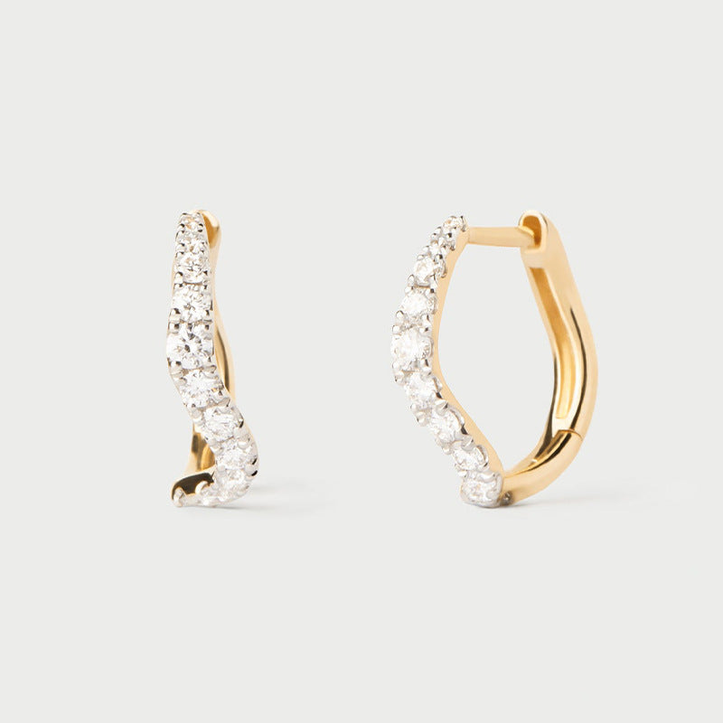JUSSAN Pave Luxe Sterling Silver Earrings