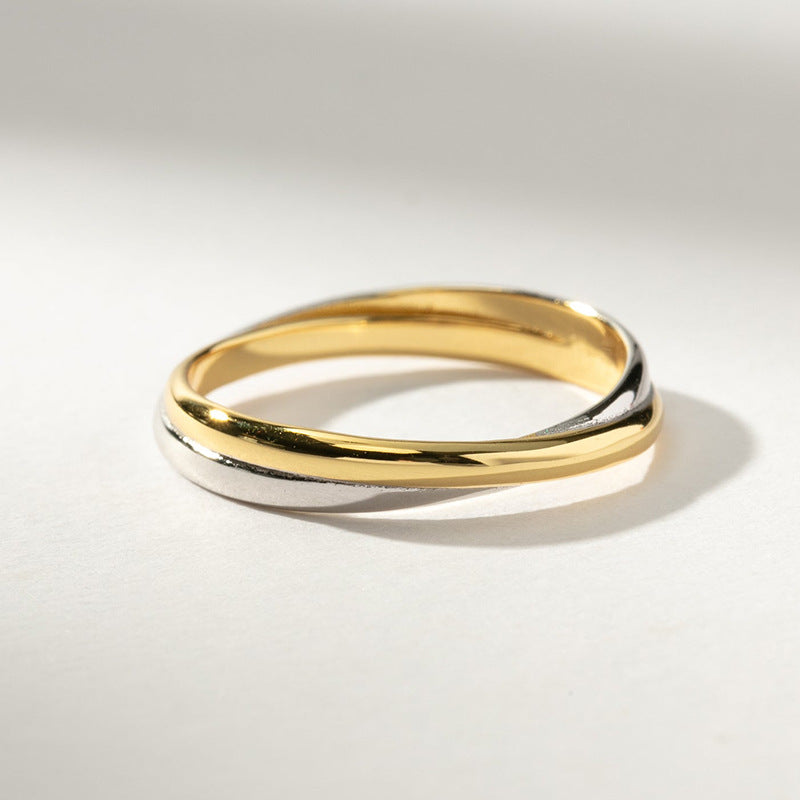JUSSAN Cross Minimal Luxe Sterling Silver Ring