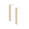 JUSSAN Pave Minimal Luxe Sterling Silver Earrings