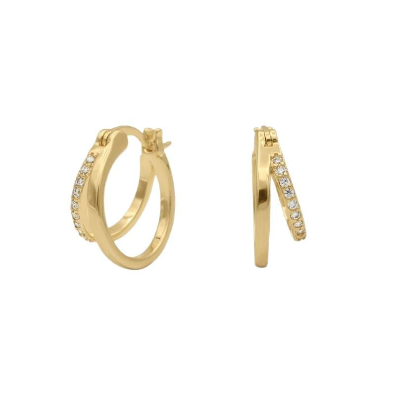 JUSSAN Layered Starlight Sterling Silver Earrings