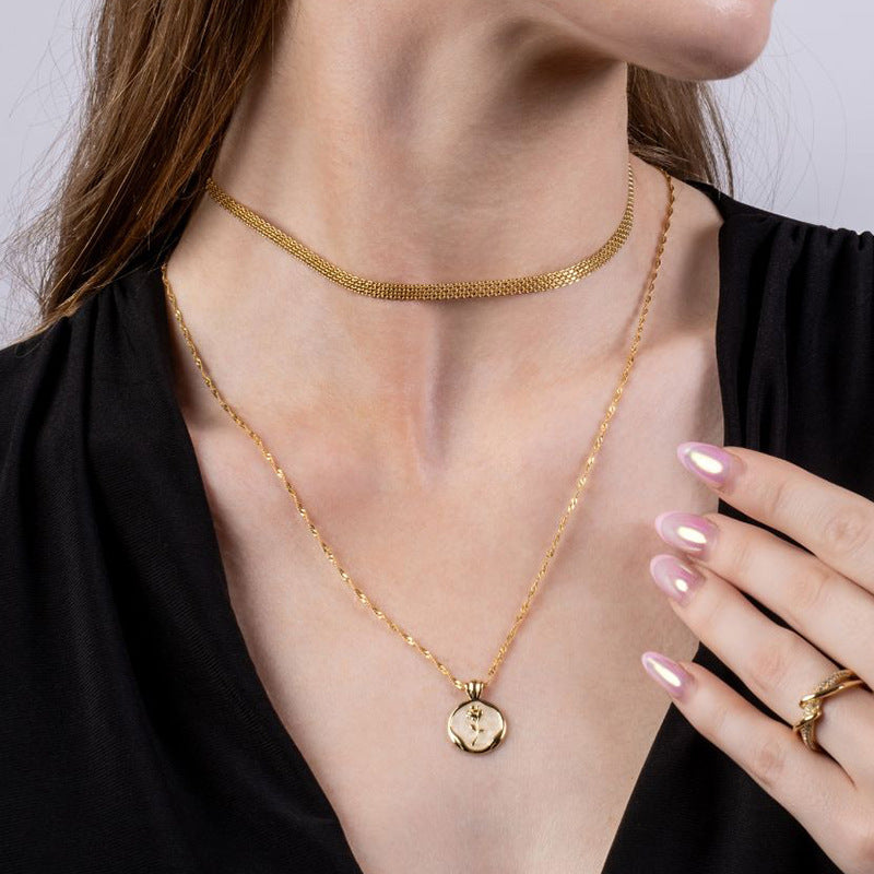 JUSSAN Floral Luxe Sterling Silver Necklace