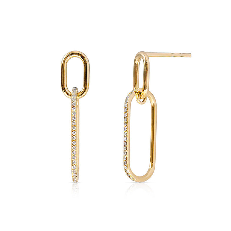 JUSSAN Pave Luxe Sterling Silver Earrings