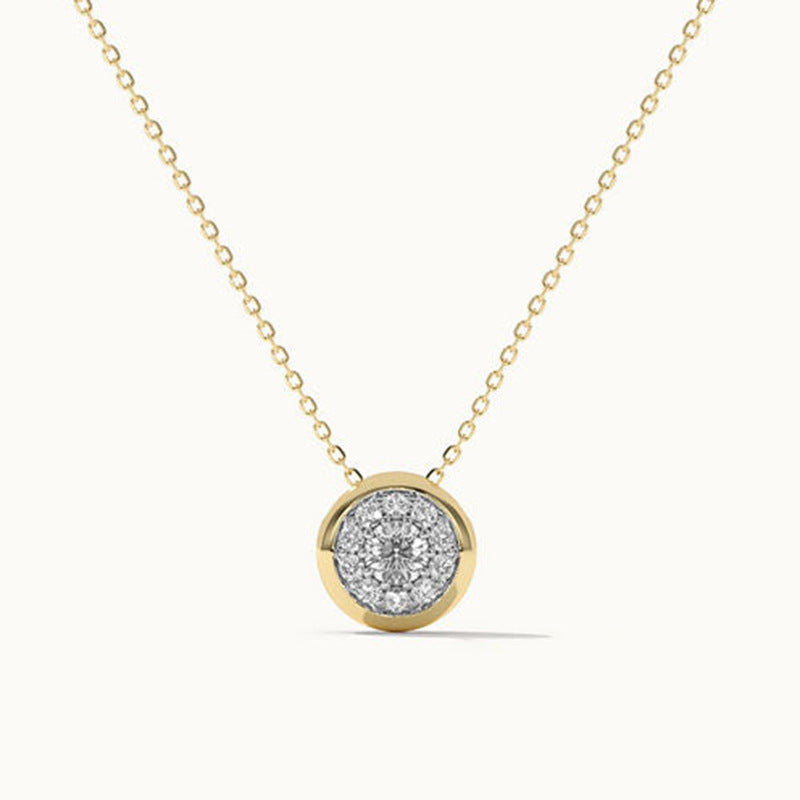 JUSSAN Pave Minimal Luxe Sterling Silver Necklace
