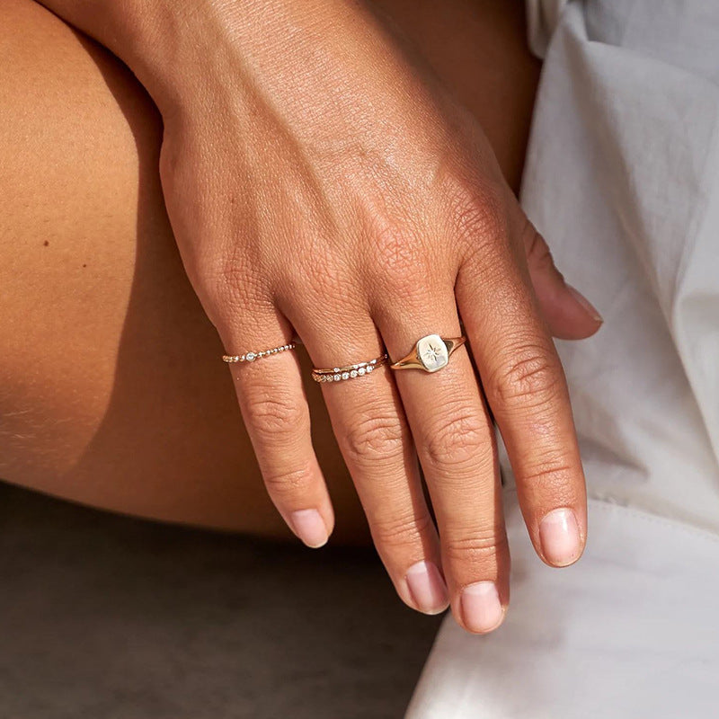 JUSSAN Star Pave Luxe Sterling Silver Ring