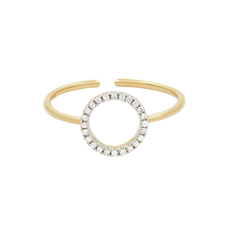 JUSSAN Pave Sterling Silver Ring