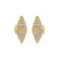 JUSSAN Geometric Pave Sterling Silver Earrings