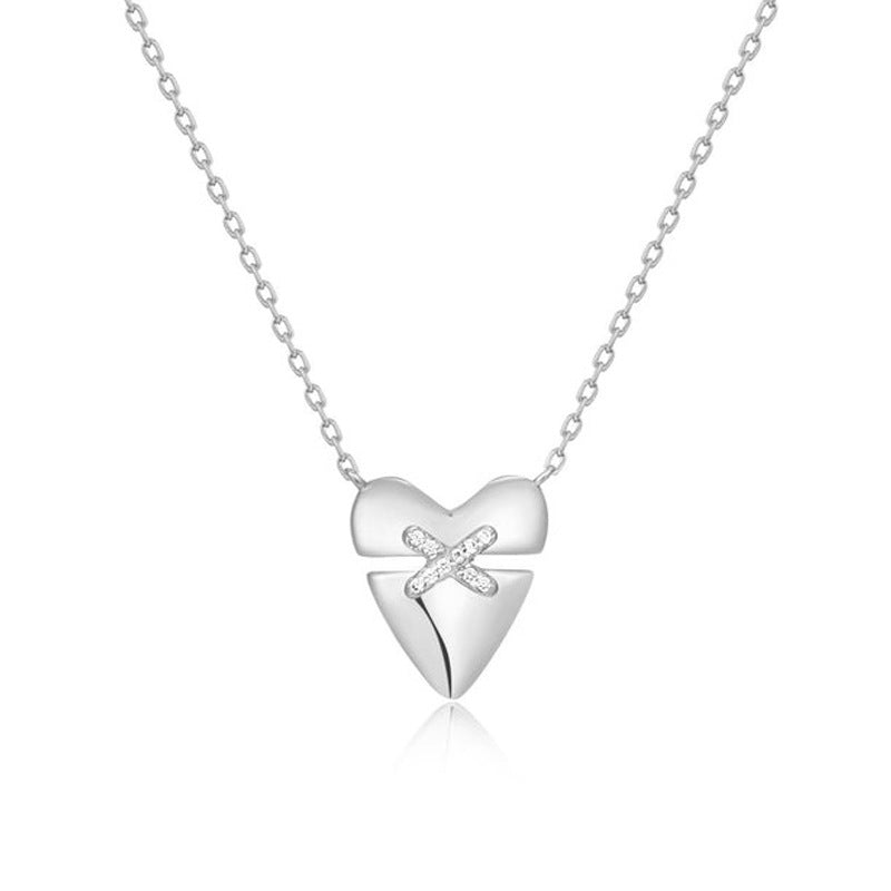 JUSSAN Heart Minimal Luxe Sterling Silver Necklace