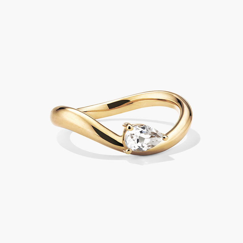 JUSSAN Pave Minimal Luxe Sterling Silver Ring