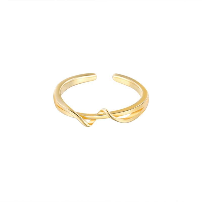 JUSSAN Geometric Minimal Luxe Sterling Silver Ring