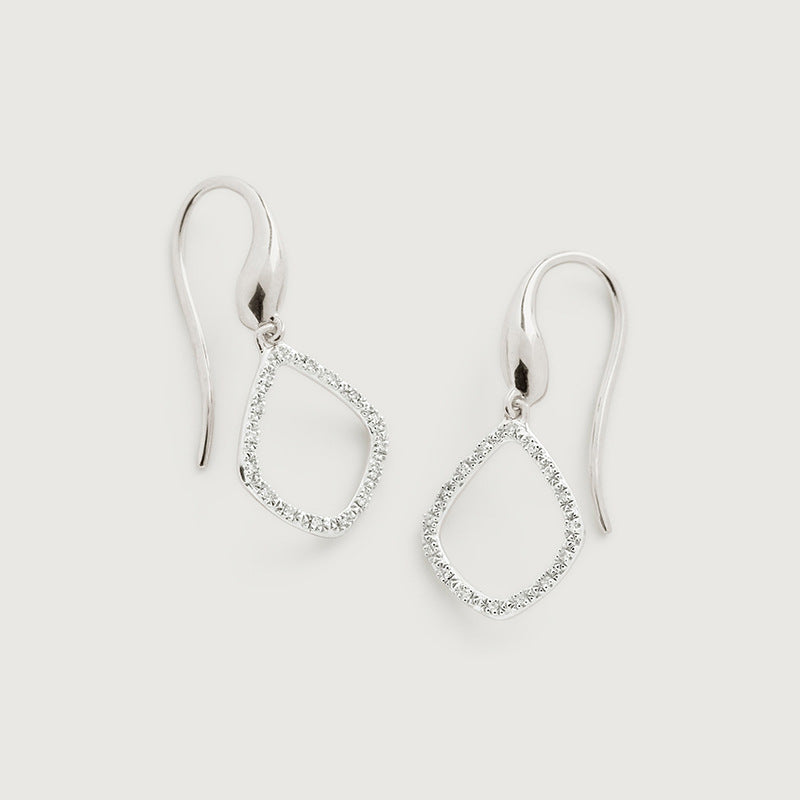 JUSSAN Pave Luxe Sterling Silver Earrings