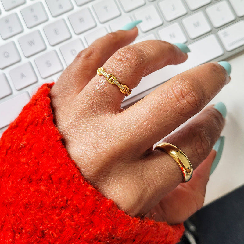 JUSSAN Pave Sterling Silver Ring