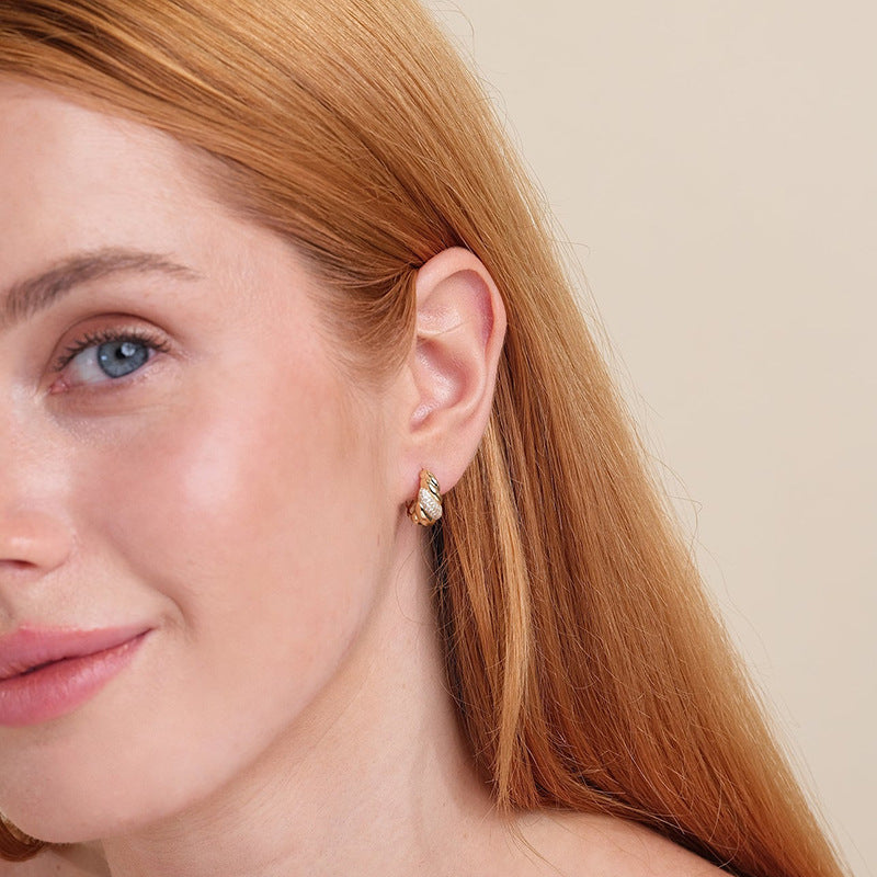 JUSSAN Pave Luxe Sterling Silver Earrings