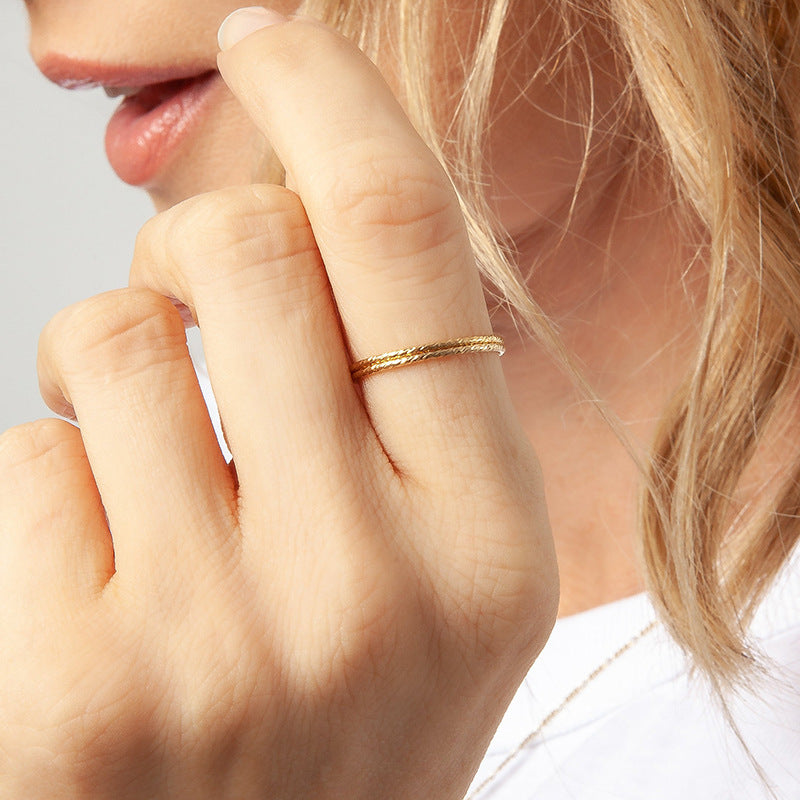 JUSSAN Hoop Minimal Sterling Silver Ring