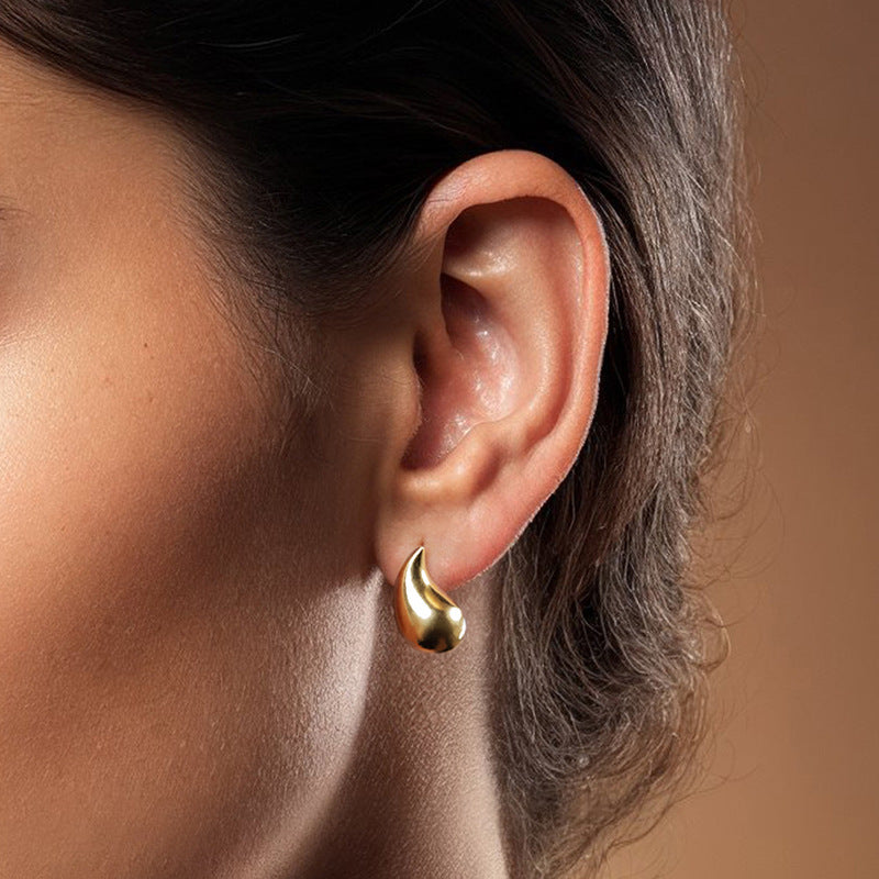 JUSSAN Teardrop Minimal Sterling Silver Earrings