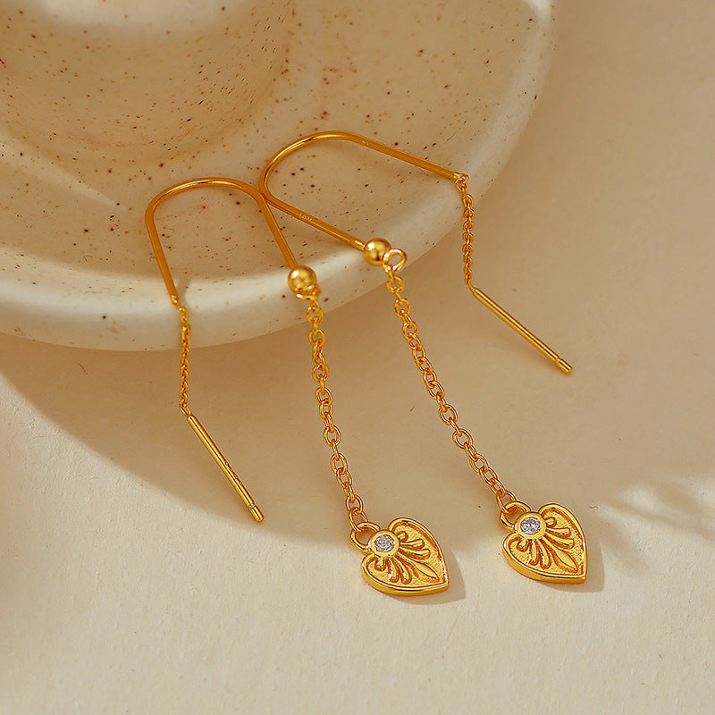 JUSSAN Heart Luxe Sterling Silver Earrings