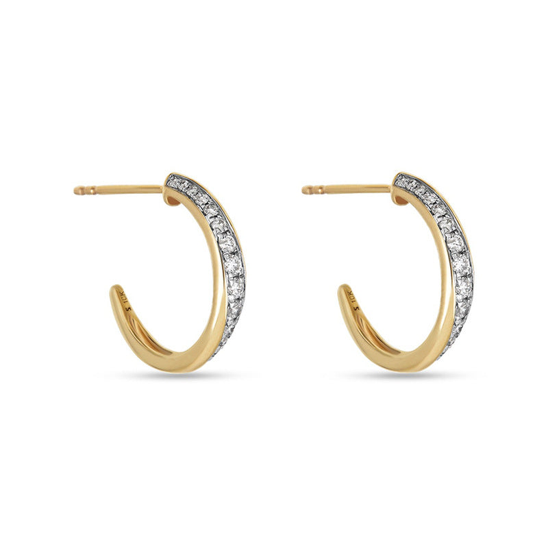 JUSSAN Pave Sterling Silver Earrings
