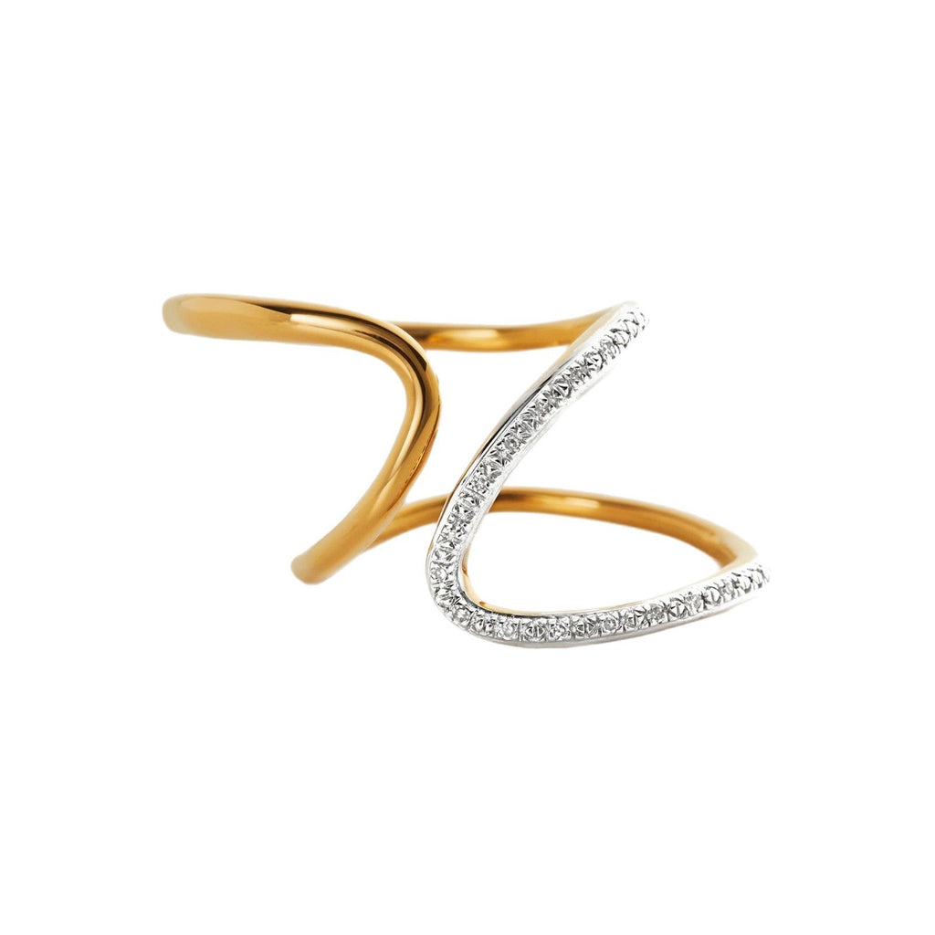 JUSSAN Crossline Geometric Sterling Silver Ring