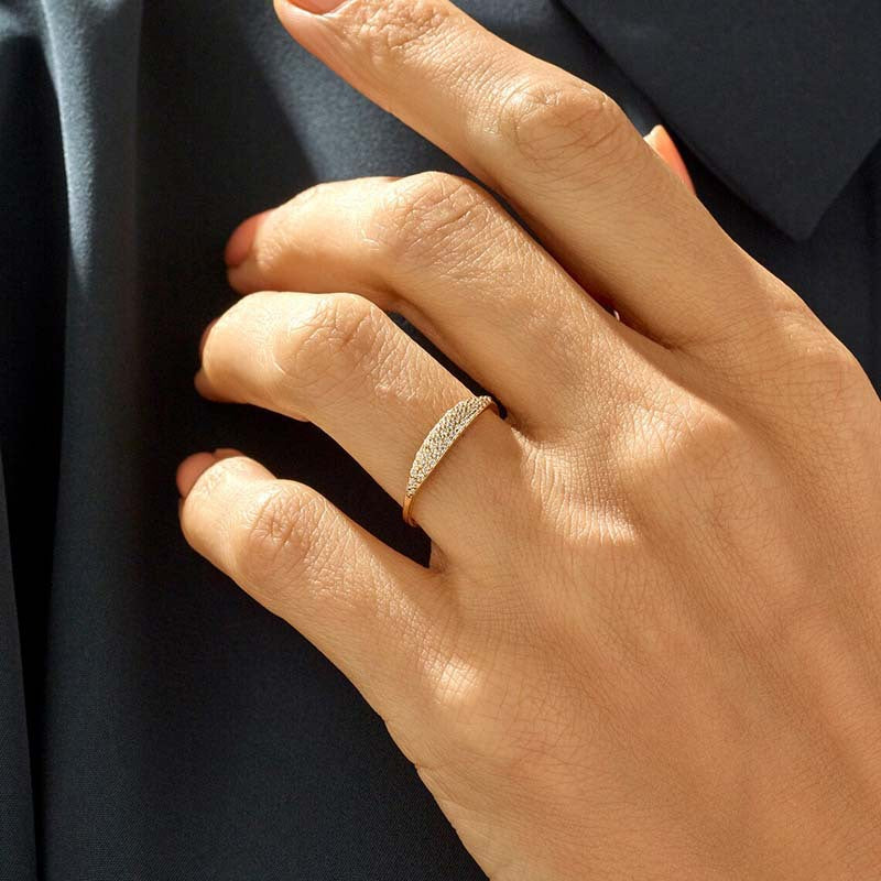 JUSSAN Starlight Pave Sterling Silver Ring
