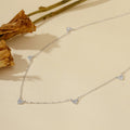 JUSSAN Heart Pave Pendant Sterling Silver Necklace